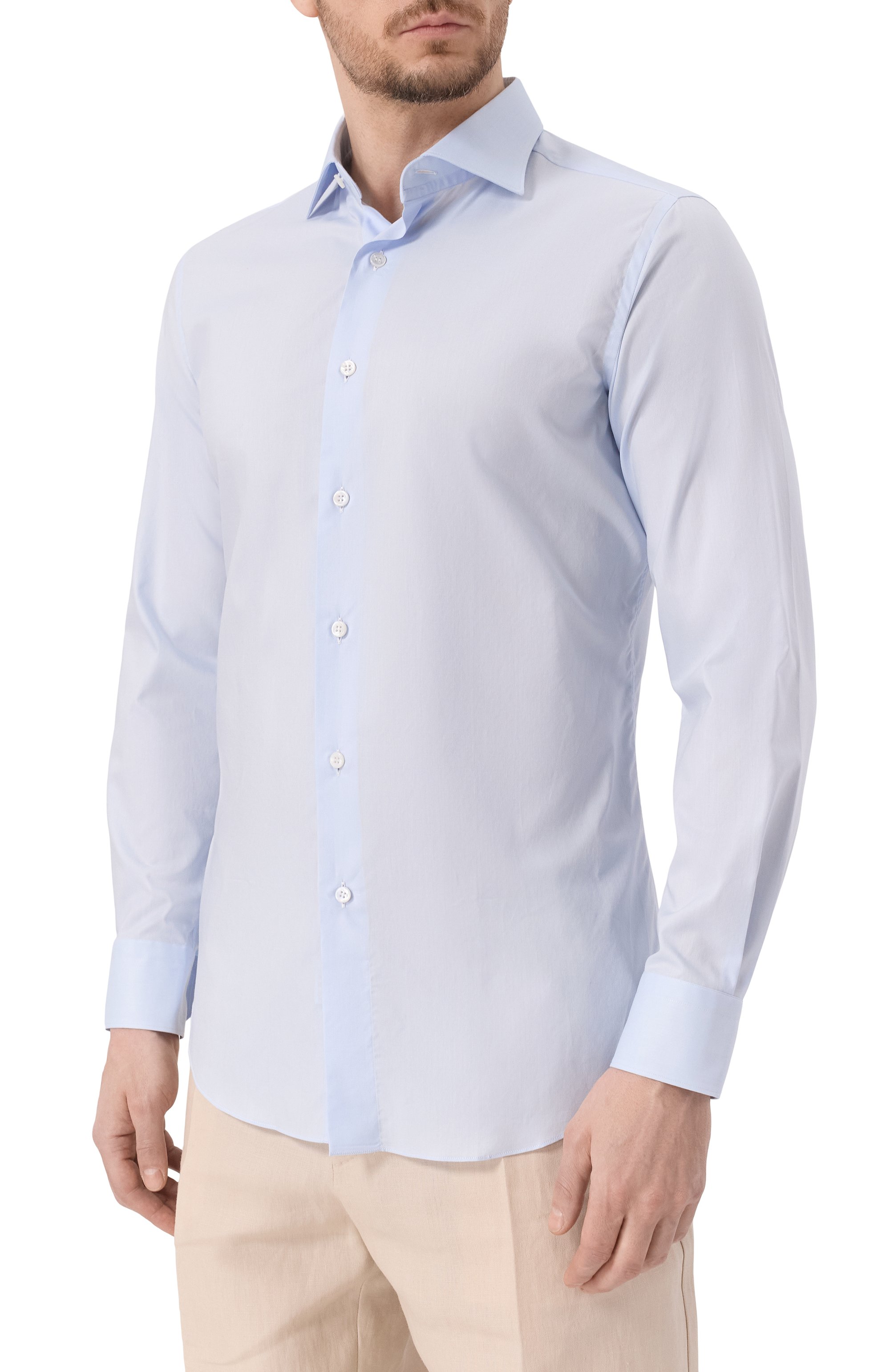 Хлопковая сорочка BRIONI, арт. RCH10L/0A04Q, фото 3