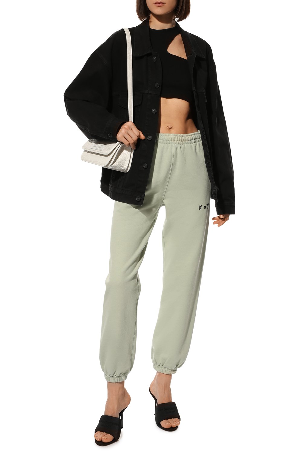 Хлопковые джоггеры OFF-WHITE, арт. 0WCH006F21JER001, фото 2