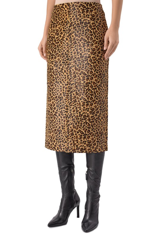 Кожаная юбка Co 3397ACHL-F25 Леопардовый  3397ACHL-F25 Фото 3