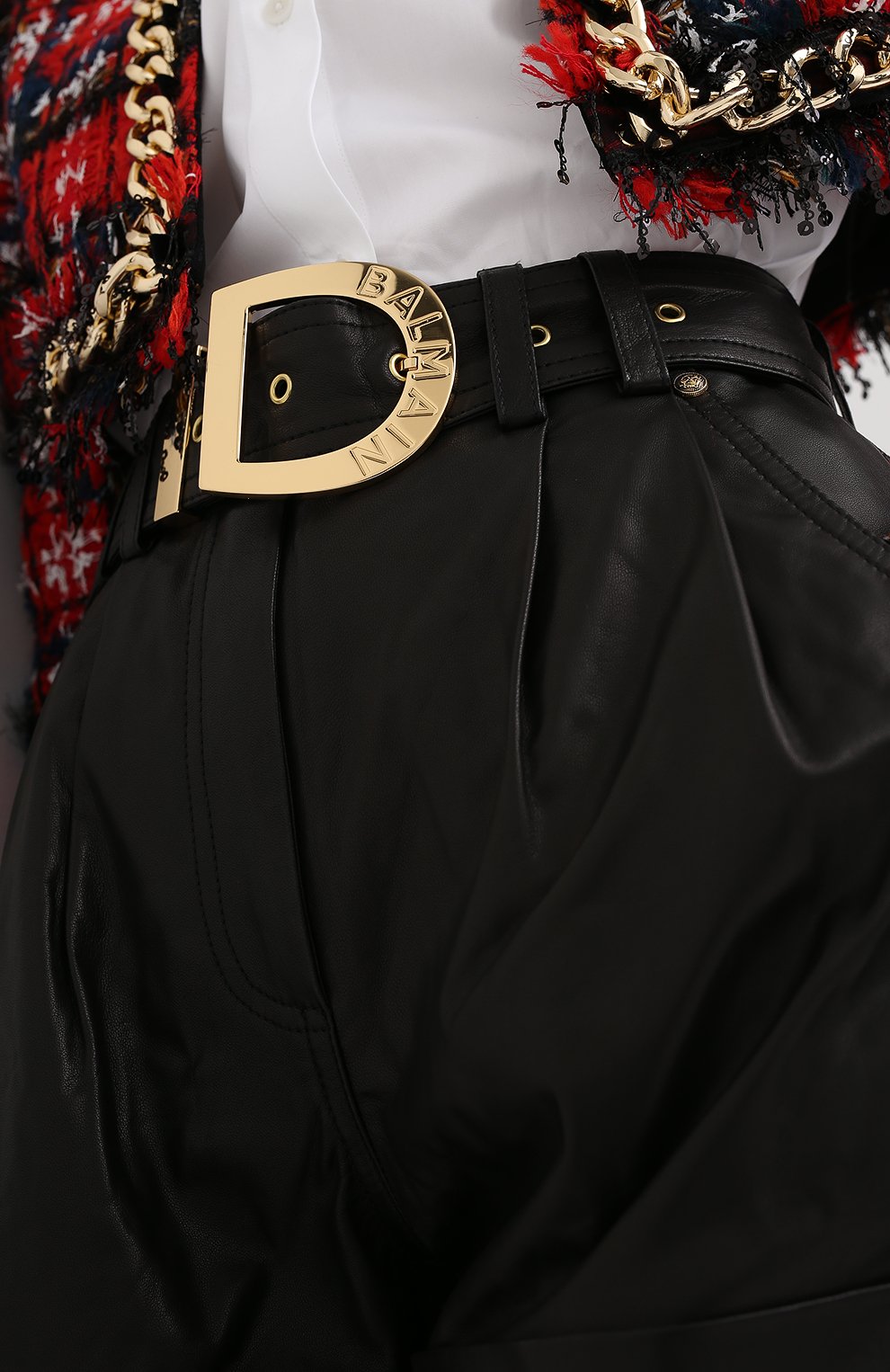 Кожаные шорты BALMAIN, арт. UF15817/L025, фото 5