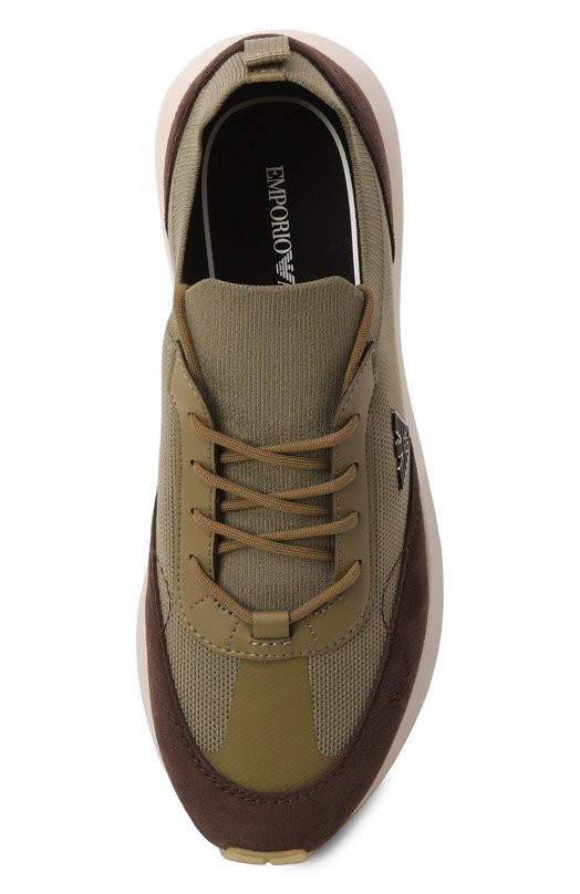 Текстильные кроссовки Emporio Armani EM003739/AF19724 Хаки  EM003739/AF19724 Фото 5