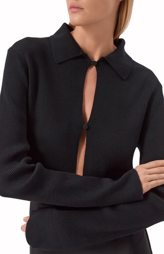 Шерстяной кардиган Jil Sander J01HP0010/J14831 Чёрный  J01HP0010/J14831 Фото 5