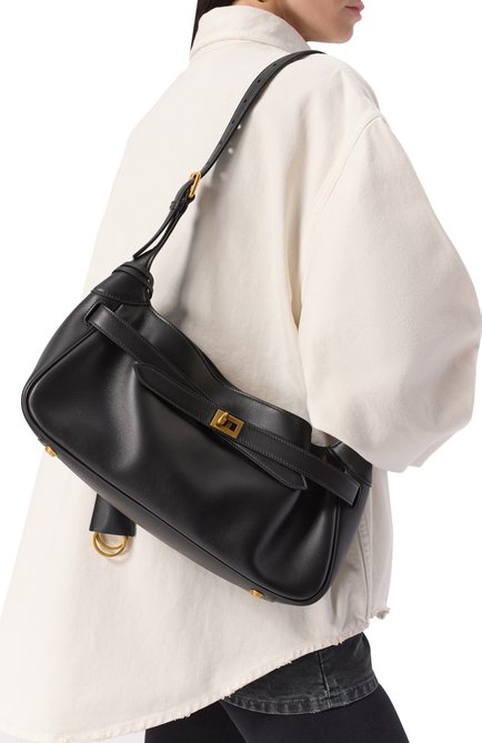 Женская сумка bel air small BALENCIAGA черного цвета, арт. 810680/2ABAV | Ф�ото 2 (Размер: small; Материал сплава: Проставлено; Материал: Натуральная кожа; Драгоценные камни: Проставлено)