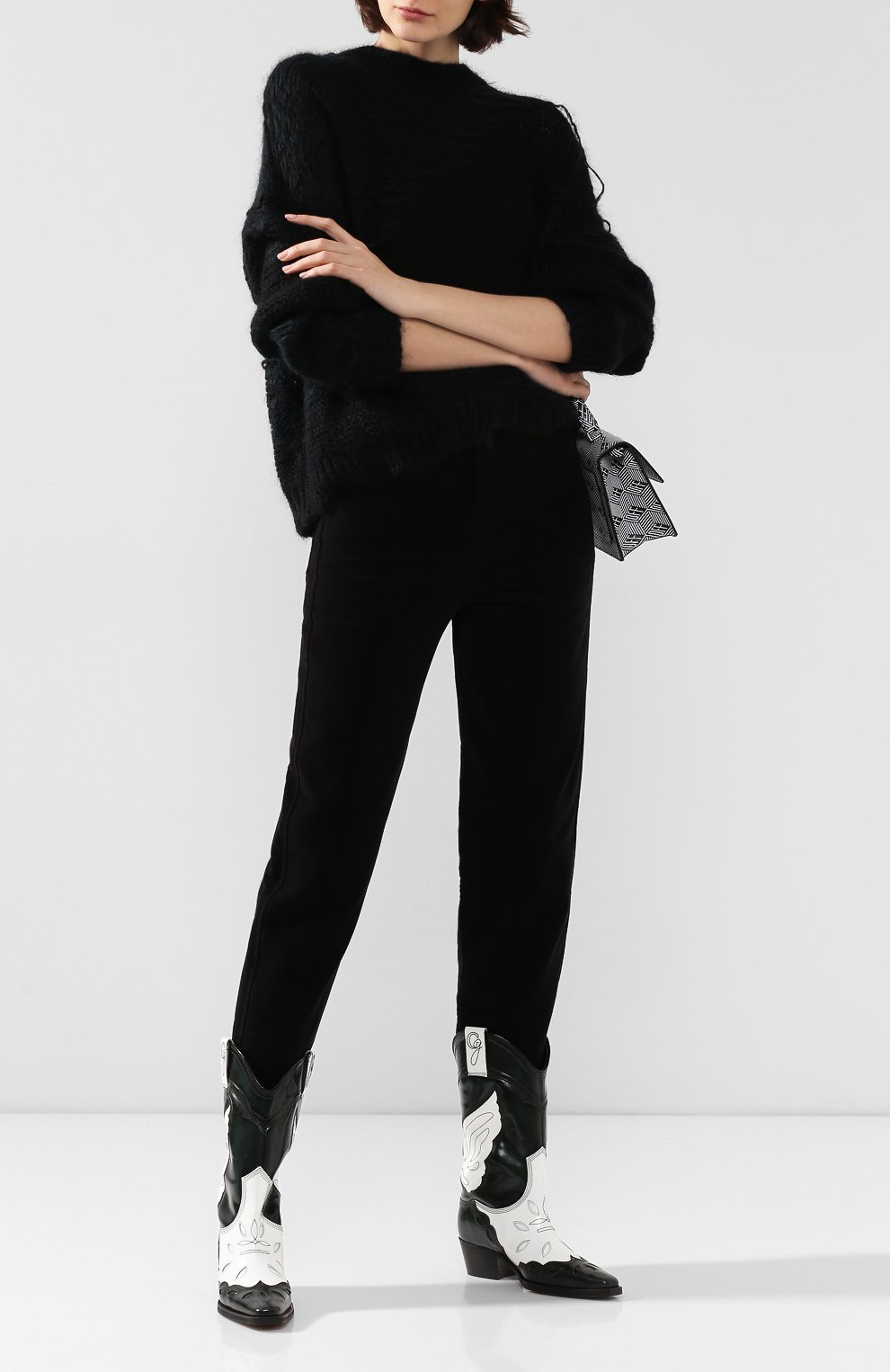 Хлопковые брюки ISABEL MARANT черного цвета по цене 42450 руб., арт. PA1466-19H014I/DEB0RA, фото 2 Хлопковые брюки ISABEL MARANT, арт. PA1466-19H014I/DEB0RA, фото 2