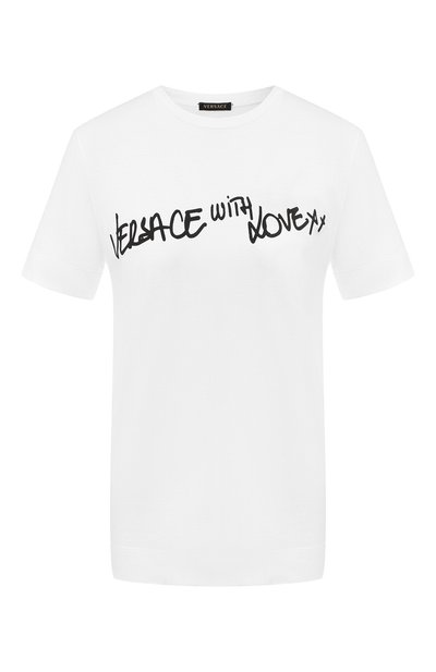 Женская хлопковая футболка VERSACE, арт. A82354/A228806