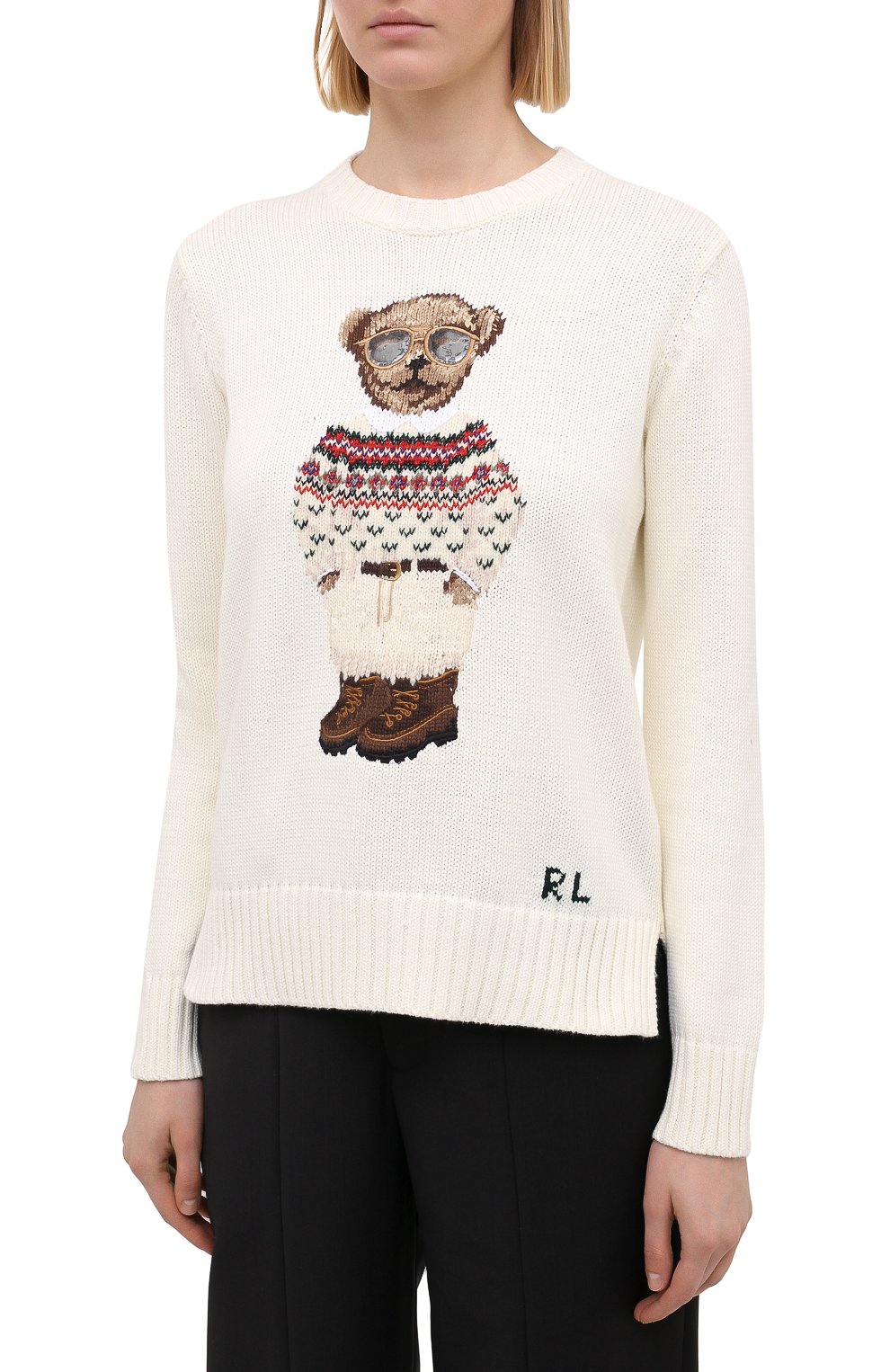 Хлопковый свитер POLO RALPH LAUREN, арт. 211827358, фото 3