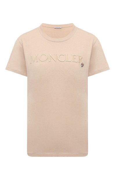 Женская хлопковая футболка MONCLER, арт. 8C000-11-89AIJ