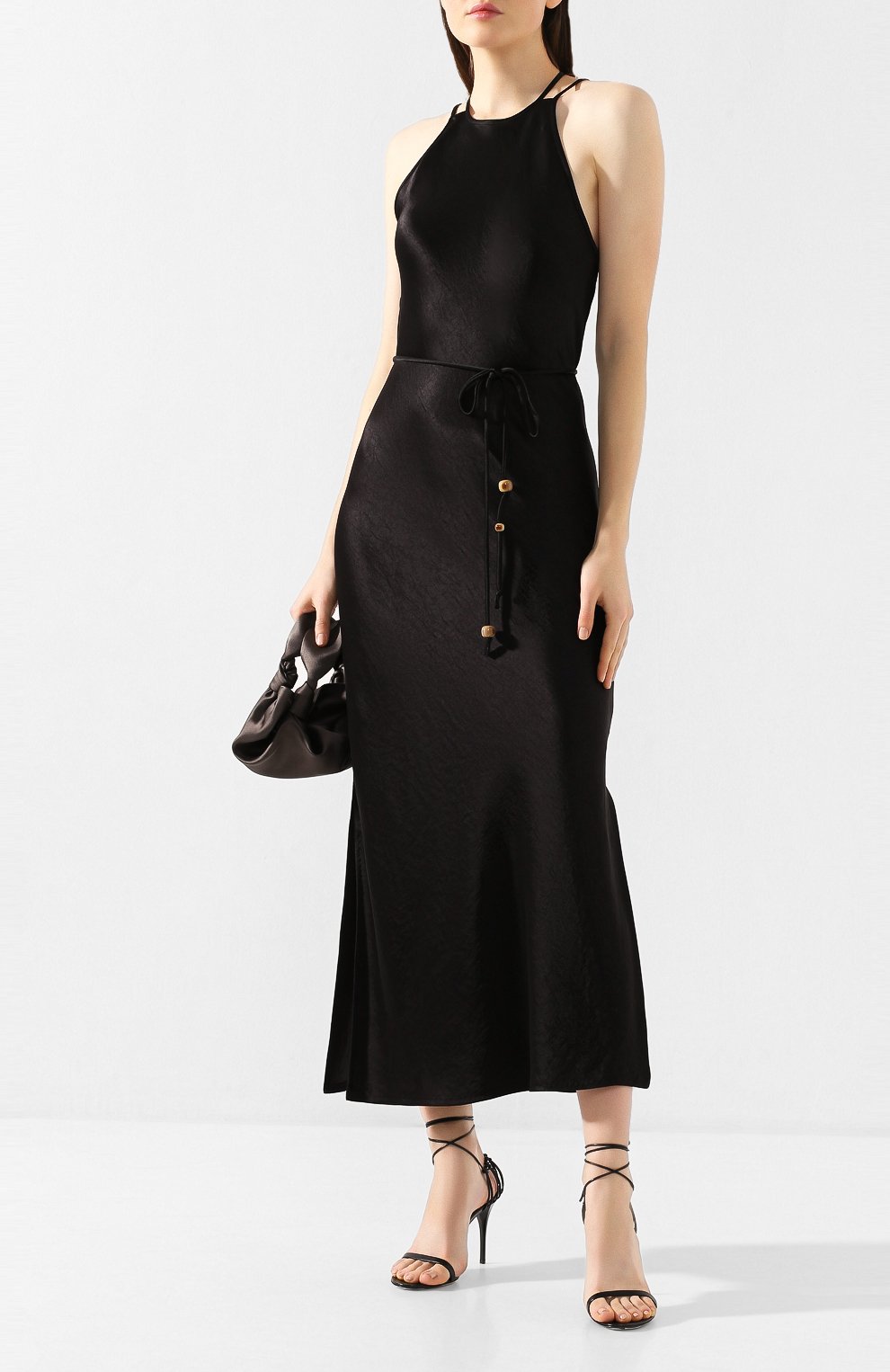Платье NANUSHKA, арт. NARITA_BLACK_WASHED SATIN, фото 2