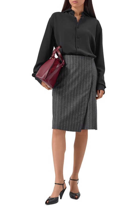 Юбка из шерсти и кашемира Loulou de Saison MAS0N Серый  MAS0N Фото 2