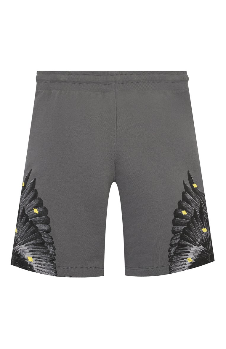 Детские хлопковые шорты MARCELO BURLON KIDS OF MILAN темно-серого цвета, арт. 21E/B/MB/3207/0020/2-6Y | Фото 2 (Материал внешний: Хлопок; Мальчики Кросс-КТ: Шорты-одежда; Региональные ограничения белый список (Axapta Mercury): RU, Не проставлено; Материал сплава: Проставлено; Нос: Не проставлено)