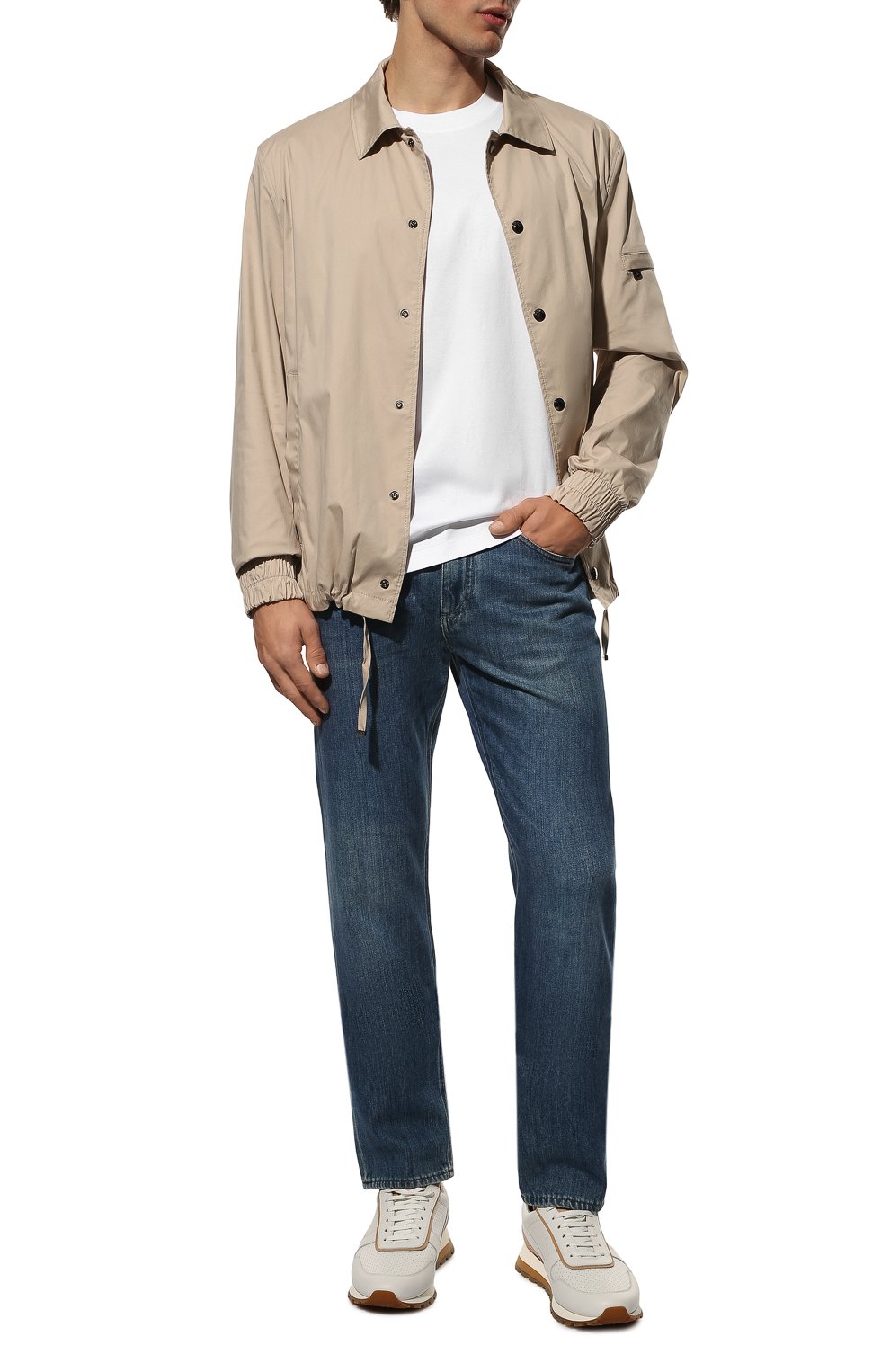 Хлопковая футболка BRUNELLO CUCINELLI белого цвета по цене 47500 руб., арт. 221M0T611308, фото 2 Хлопковая футболка BRUNELLO CUCINELLI, арт. 221M0T611308, фото 2