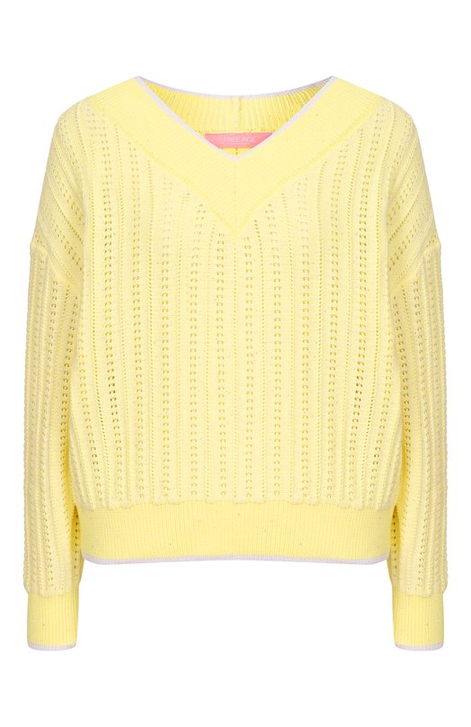 Хлопковый пуловер Freeage LW25.JM152P.1800.801 Жёлтый LW25.JM152P.1800.801