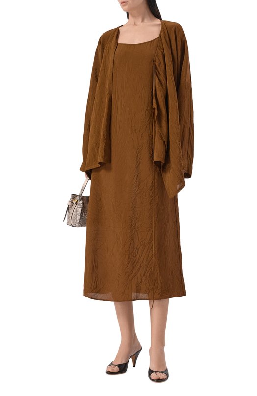 Платье из вискозы Uma Wang S2 M UP5016 Коричневый  S2 M UP5016 Фото 2