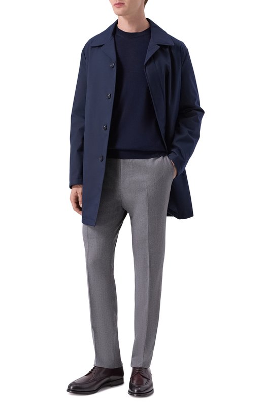 Джемпер из шерсти и шелка Andrea Campagna M5625-5300 Синий  M5625-5300 Фото 2