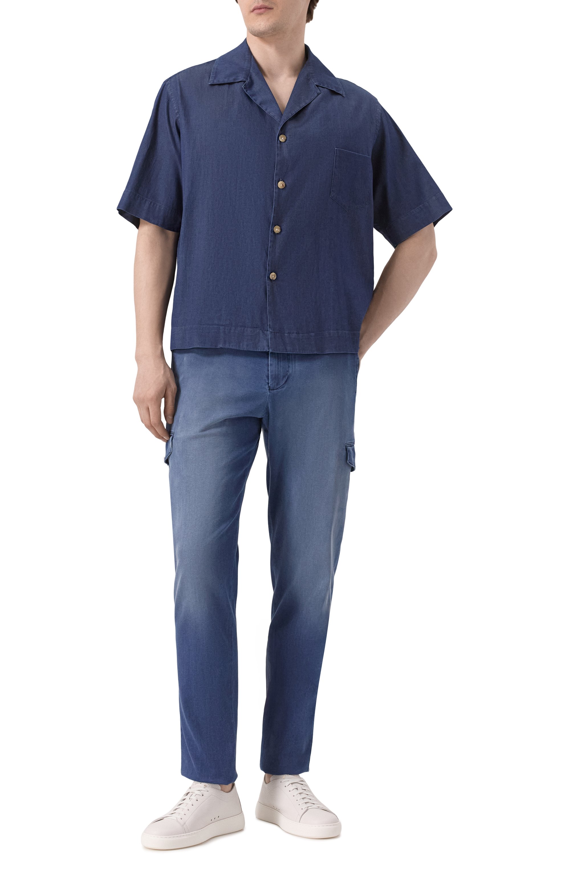 Хлопковая рубашка KITON, арт. UMC028H0922702, фото 2