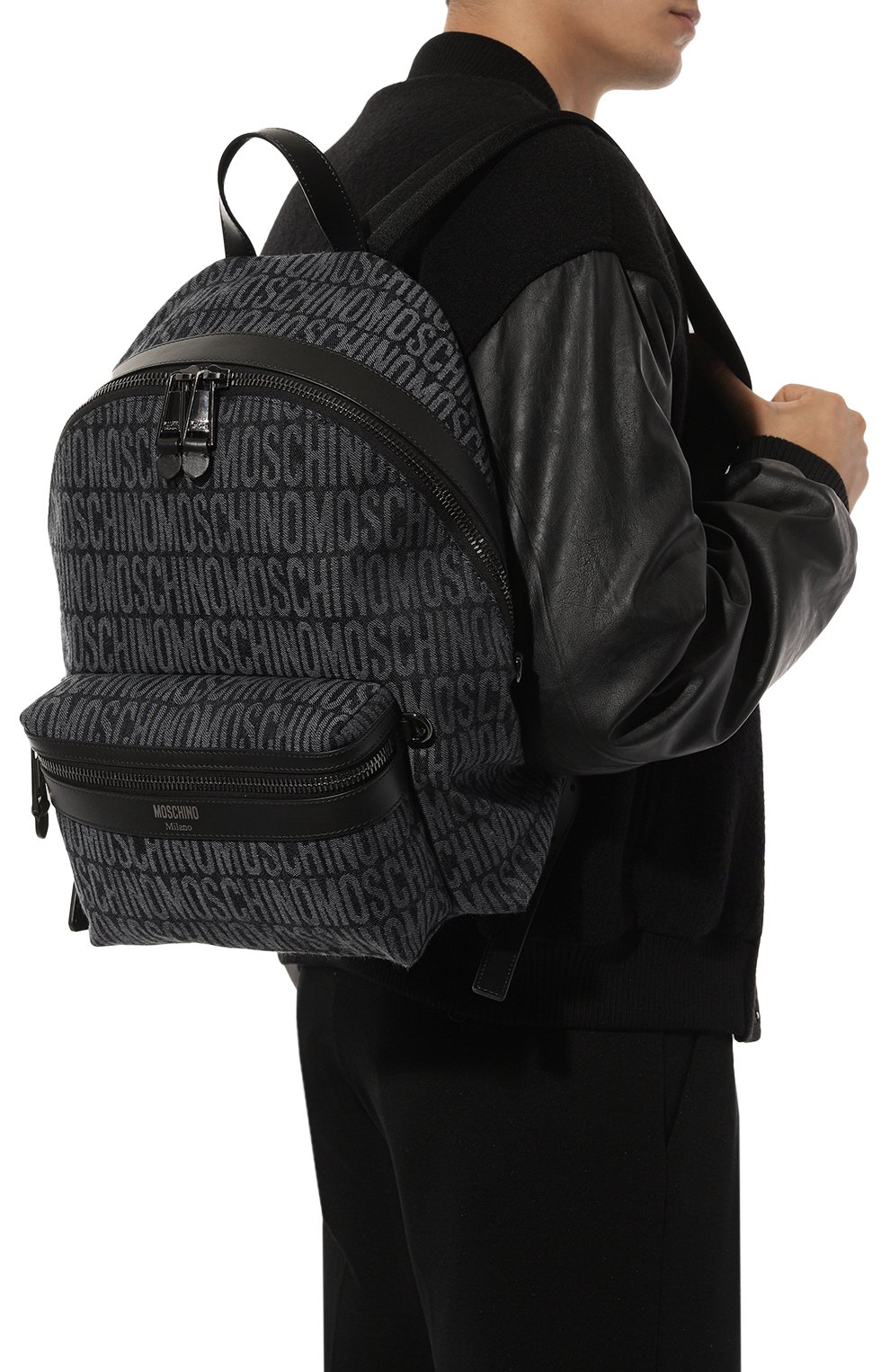Рюкзак MOSCHINO темно-серого цвета по цене 89950 руб., арт. A7605/8274, фото 2 Рюкзак MOSCHINO, арт. A7605/8274, фото 2