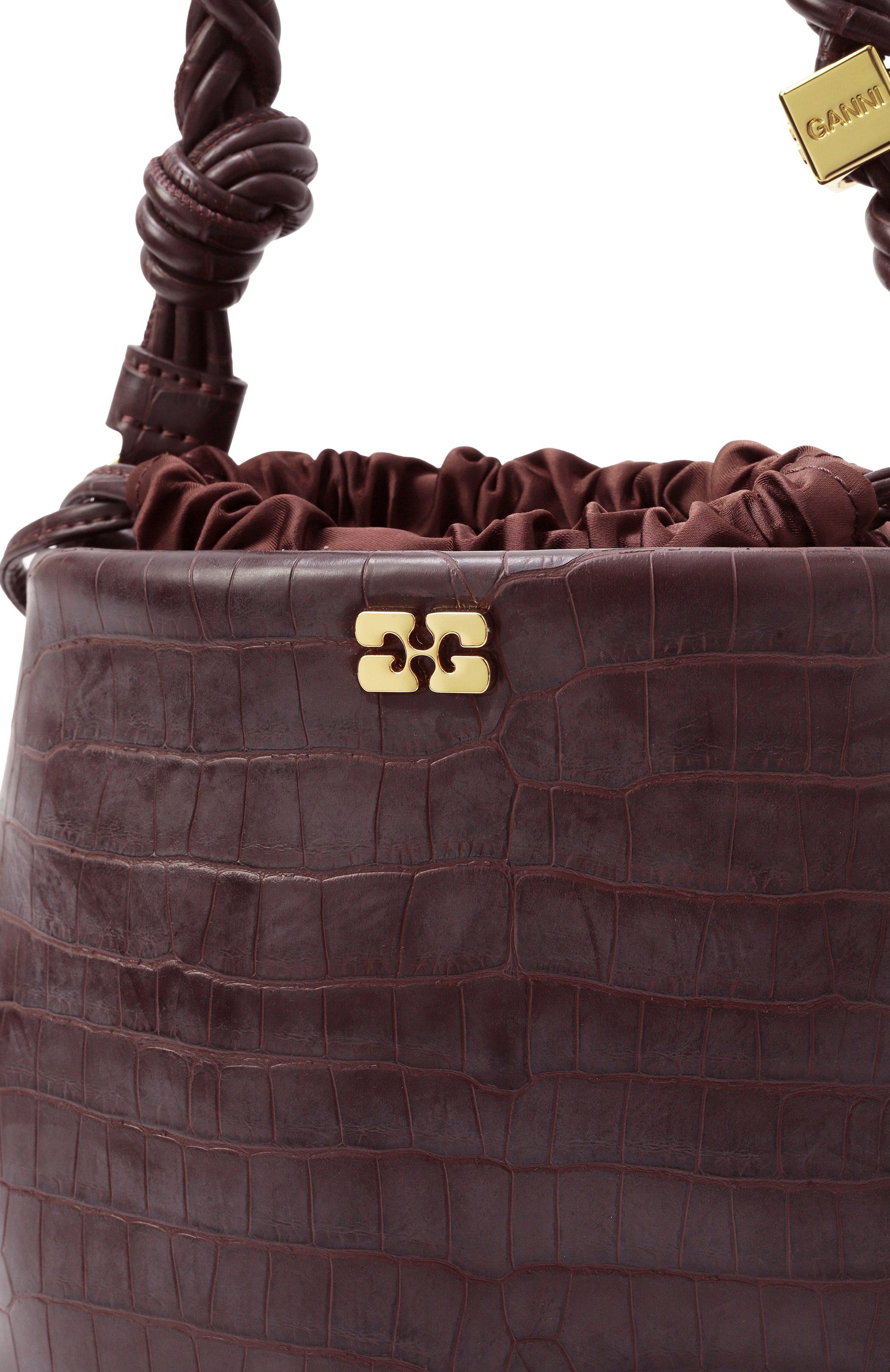 Сумка bou GANNI коричневого цвета по цене 59950 руб., арт. A6697, фото 3 Сумка bou GANNI, арт. A6697, фото 3