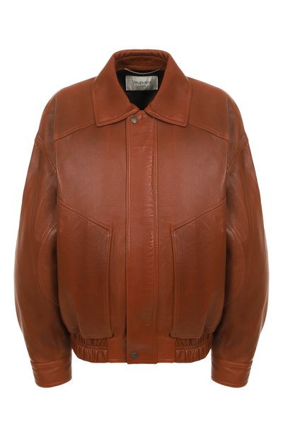 Женская кожаный бомбер SAINT LAURENT, арт. 824387/YC2TE