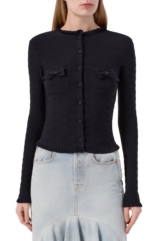 Кардиган из вискозы Balenciaga 850038/T5234 Чёрный  850038/T5234 Фото 3
