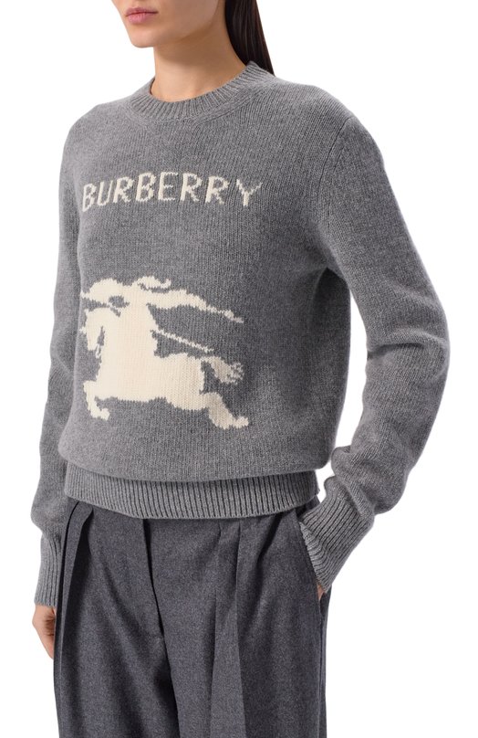 Свитер из шерсти и кашемира Burberry 8104884 Серый  8104884 Фото 3