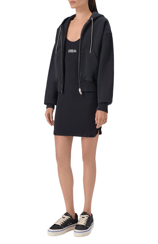 Хлопковое платье Comme des Fuckdown CFABW01674 Чёрный  CFABW01674 Фото 2
