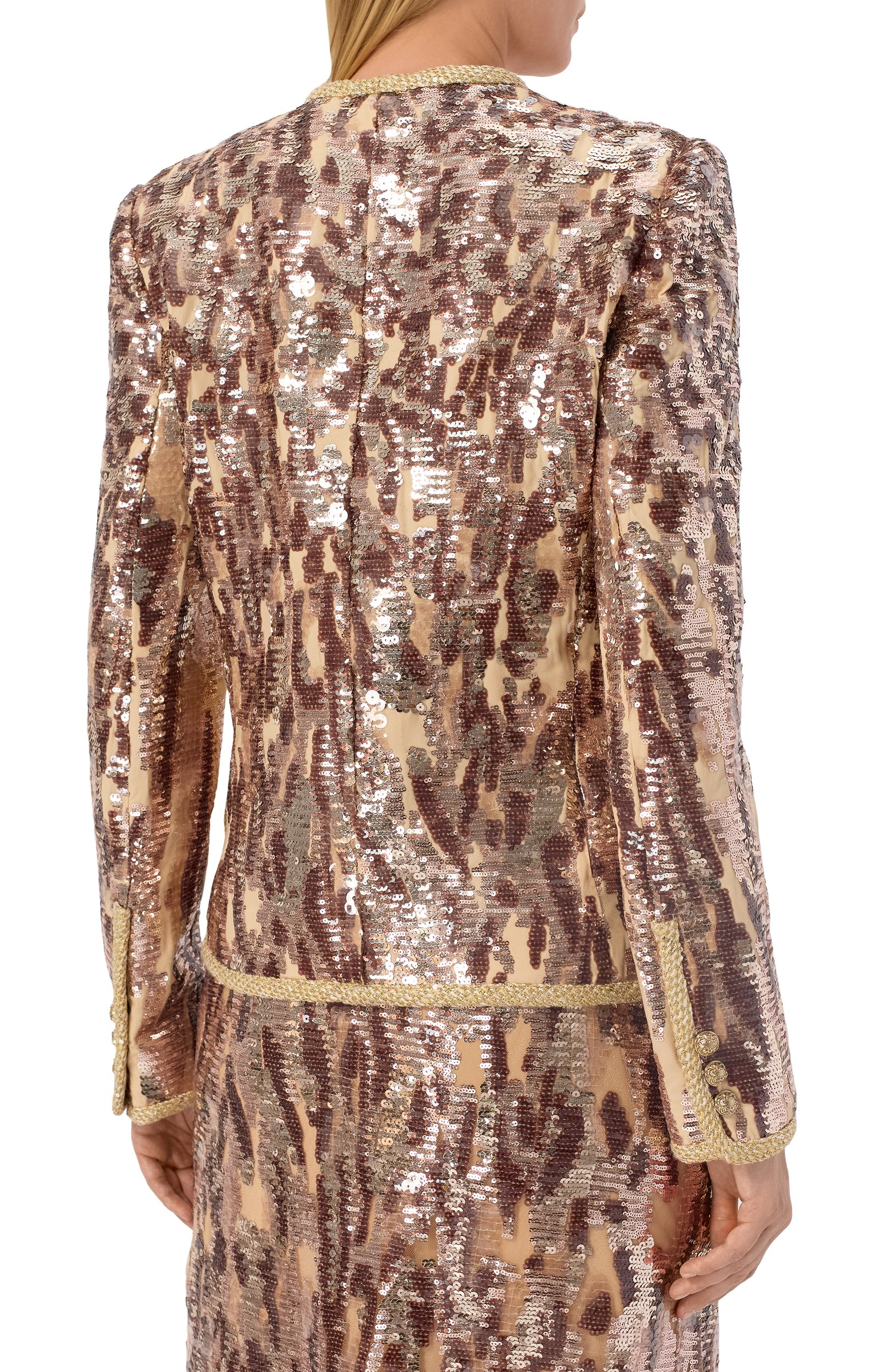 Жакет с отделкой пайетками ELIE SAAB, арт. J0275NP26/YA072, фото 4