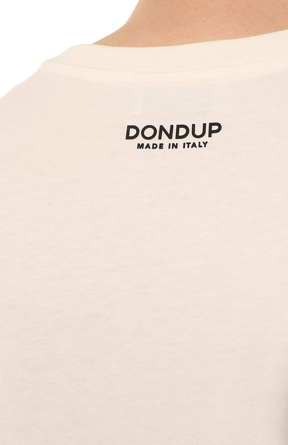Хлопковая футболка DONDUP белого цвета по цене 14050 руб., арт. US340/JF0329U/DU6, фото 5 Хлопковая футболка DONDUP, арт. US340/JF0329U/DU6, фото 5