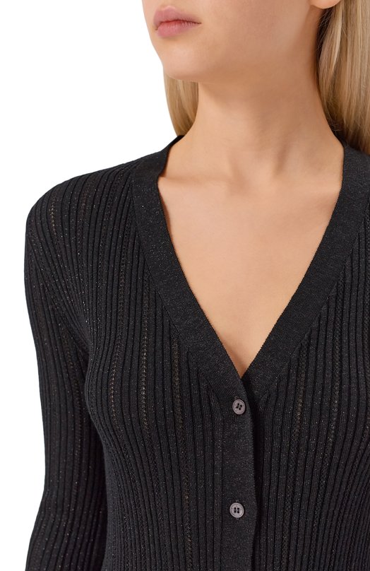 Кардиган из шерсти и вискозы Lorena Antoniazzi CM29A/3065 Чёрный  CM29A/3065 Фото 5