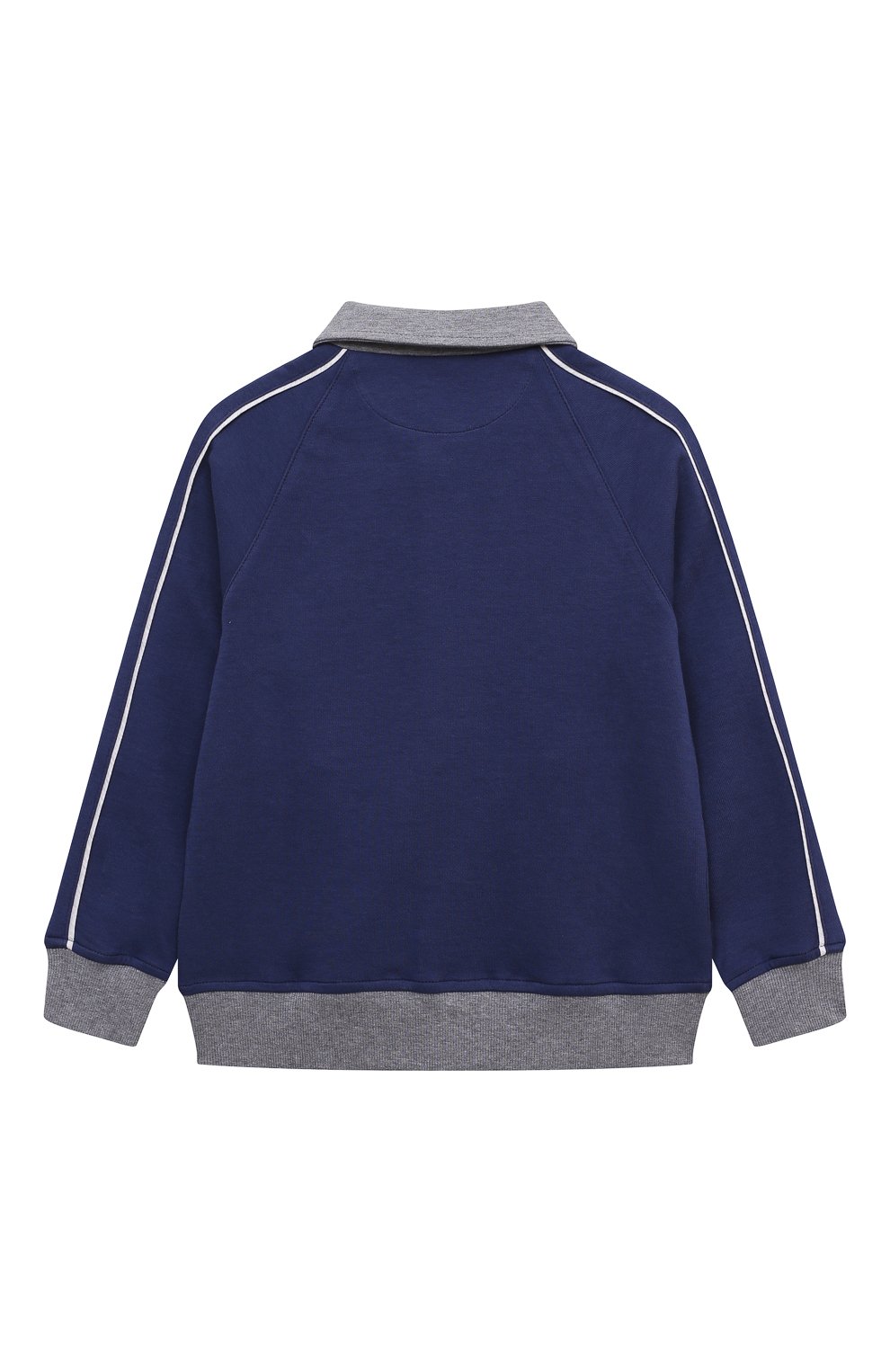 Хлопковый бомбер BRUNELLO CUCINELLI синего цвета по цене 58950 руб., арт. B0T35E149B, фото 2 Хлопковый бомбер BRUNELLO CUCINELLI, арт. B0T35E149B, фото 2