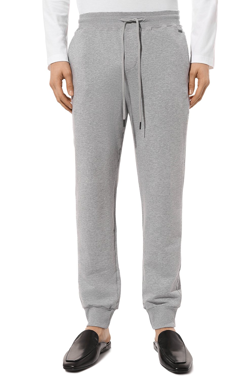 Хлопковые домашние джоггеры HANRO серого цвета по цене 19330 руб., арт. 075071, фото 3 Хлопковые домашние джоггеры HANRO, арт. 075071, фото 3