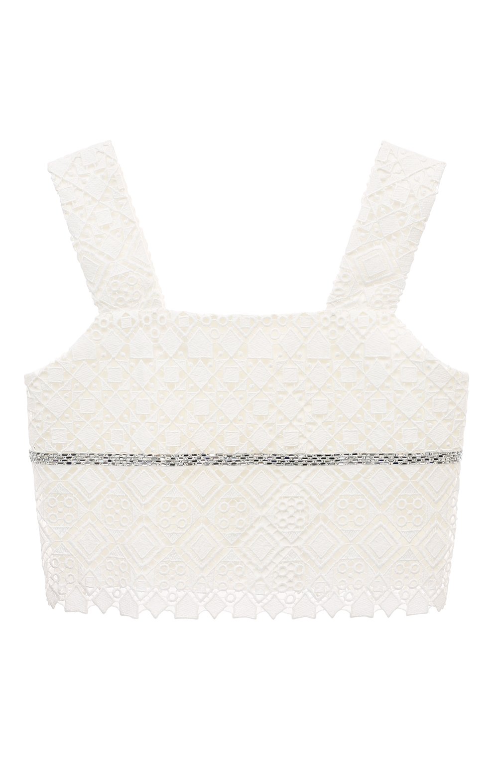 Хлопковый топ ELIE SAAB JUNIOR кремового цвета по цене 23700 руб., арт. EFTP004 TS0846/10A-14A, фото 1 Хлопковый топ ELIE SAAB JUNIOR, арт. EFTP004 TS0846/10A-14A, фото 1