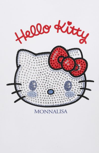 Хлопковый свитшот MONNALISA, арт. 19G607, фото 3