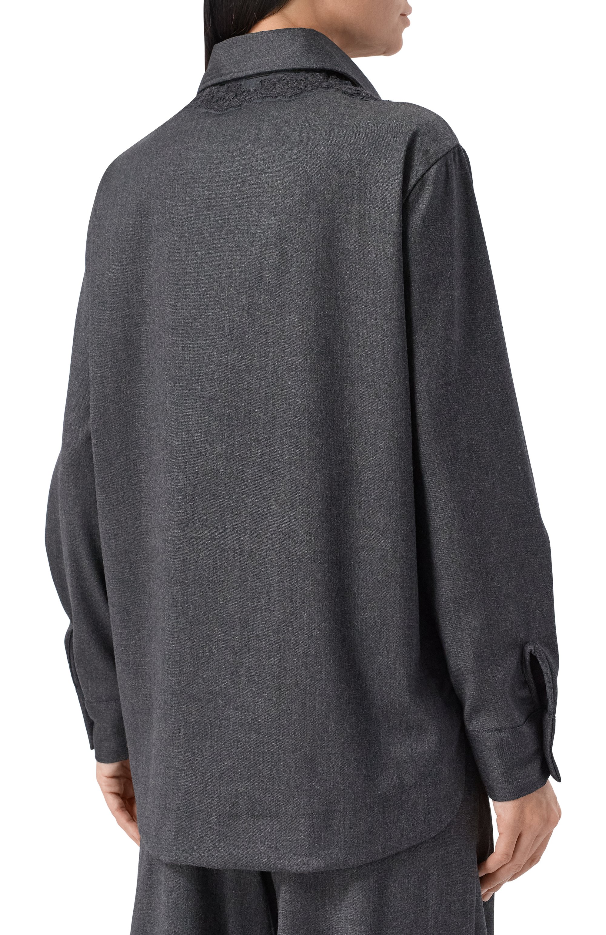 Рубашка из шерсти и вискозы ERMANNO SCERVINO, арт. D474K304JWR, фото 4