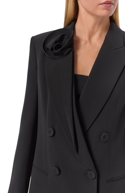 Шелковый жакет Giorgio Armani GW002454/TE10071 Чёрный  GW002454/TE10071 Фото 5