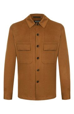 Мужская кашемировая куртка-рубашка ZEGNA коричневого цвета, арт. S0T6B/E8V46 | Фото 1 (Материал подклада: Синтетический материал; Рукава: Длинные; Материал внешний: Шерсть, Кашемир; Длина (верхняя одежда): Короткие; Мужское Кросс-КТ: Куртка-рубашка, шерсть и кашемир; Кросс-КТ: Легкие; Стили: Кэжуэл)