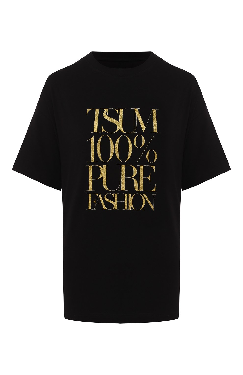 Футболка tsum 100% pure fashion s TSUM X KATЯ DOBRЯKOVA черного цвета по цене 3900 руб., арт. TS002, фото 1 Футболка tsum 100% pure fashion s TSUM X KATЯ DOBRЯKOVA, арт. TS002, фото 1