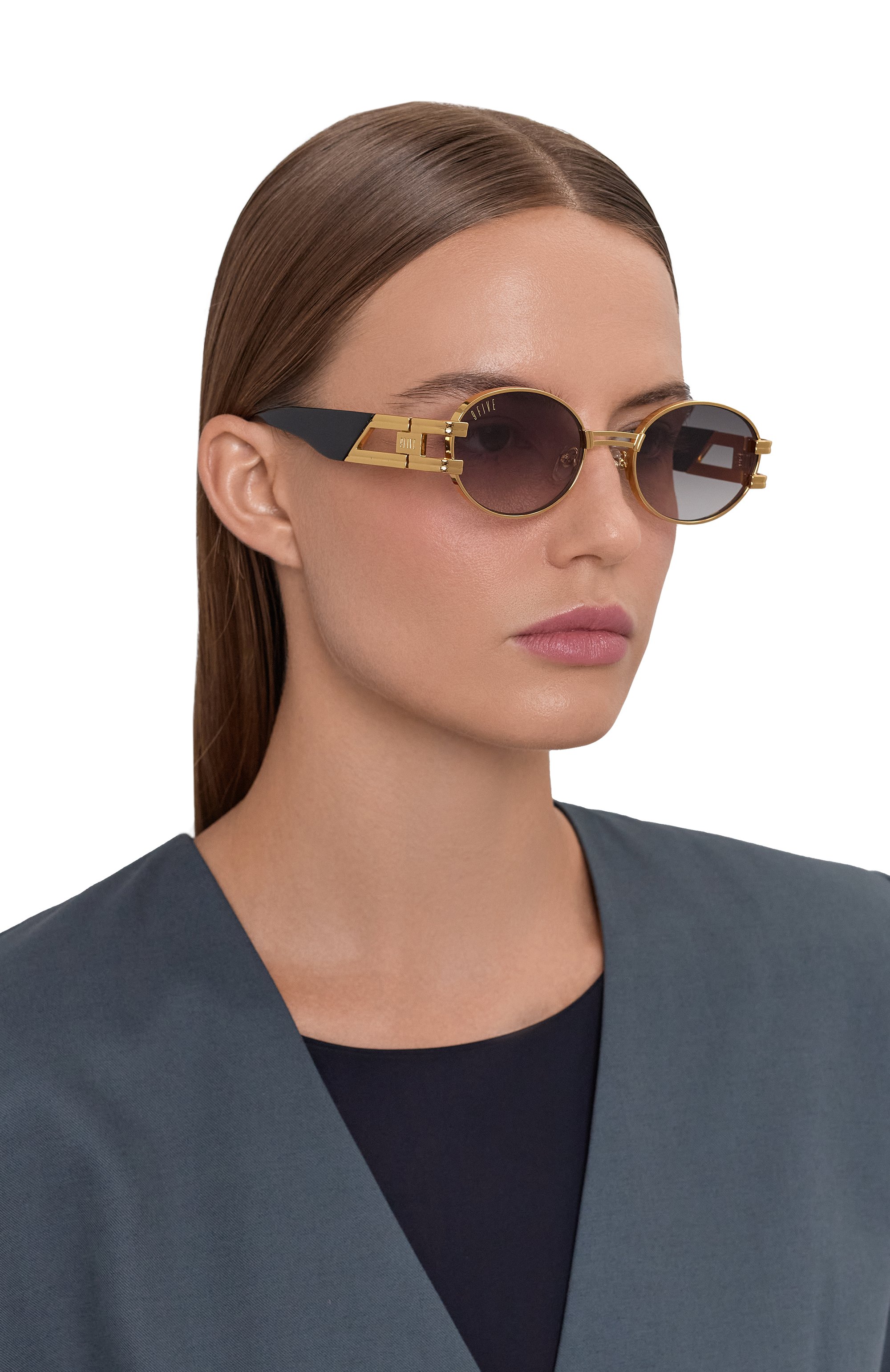 Солнцезащитные очки 9FIVE черного цвета по цене 32100 руб., арт. ST JAMES-BLACK & G0LD / GRADIENT, фото 3 Солнцезащитные очки 9FIVE, арт. ST JAMES-BLACK & G0LD / GRADIENT, фото 3