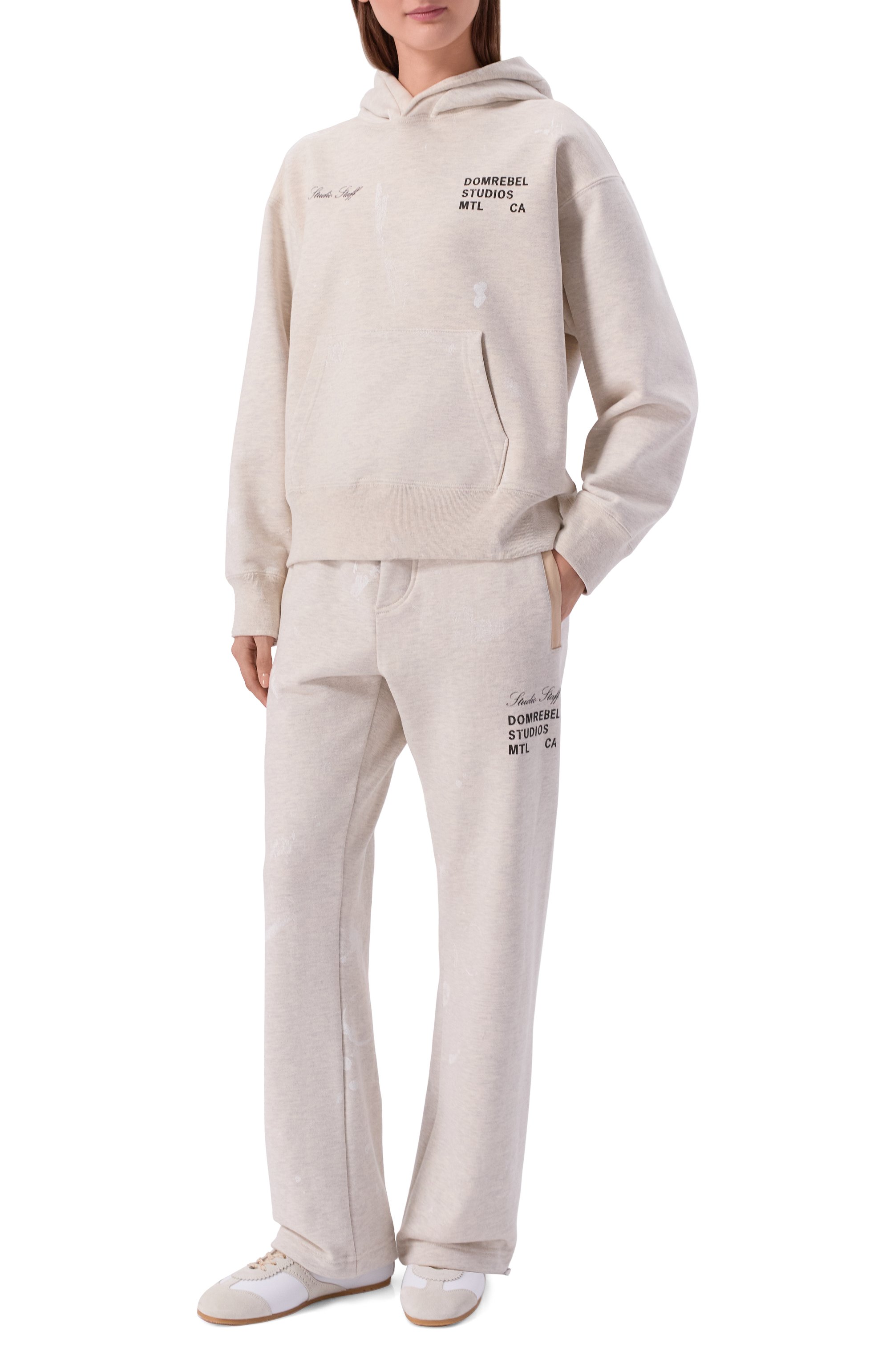 Хлопковое худи DOMREBEL серого цвета по цене 45250 руб., арт. STAFF/PULL0VER H00DIE, фото 2 Хлопковое худи DOMREBEL, арт. STAFF/PULL0VER H00DIE, фото 2