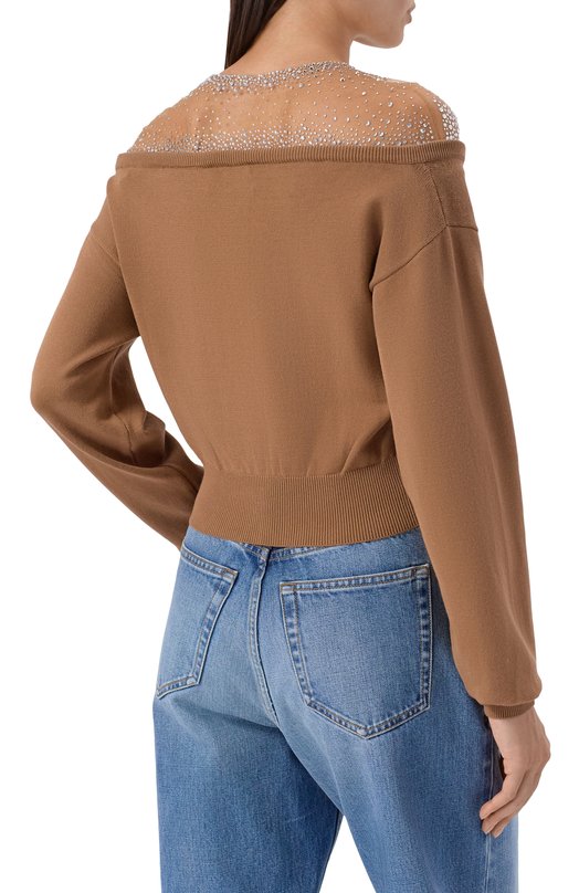 Комбинированный кардиган Giuseppe di Morabito 06PSKNT378XC 16402 Бежевый  06PSKNT378XC 16402 Фото 4