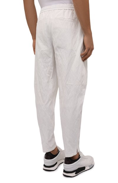 Брюки из вискозы и хлопка GIORGIO ARMANI белого цвета по цене 118000 руб., арт. 2SGPP0N9/T01LW, фото 4 Брюки из вискозы и хлопка GIORGIO ARMANI, арт. 2SGPP0N9/T01LW, фото 4