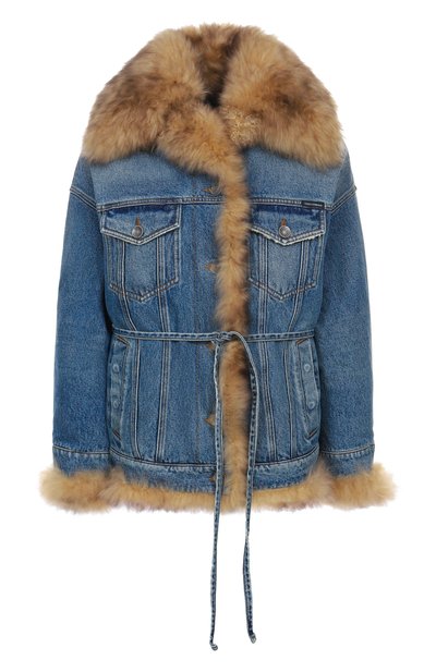 Женская джинсовая куртка с подкладкой из козлика DOLCE & GABBANA, арт. F9T08Z/G80C9