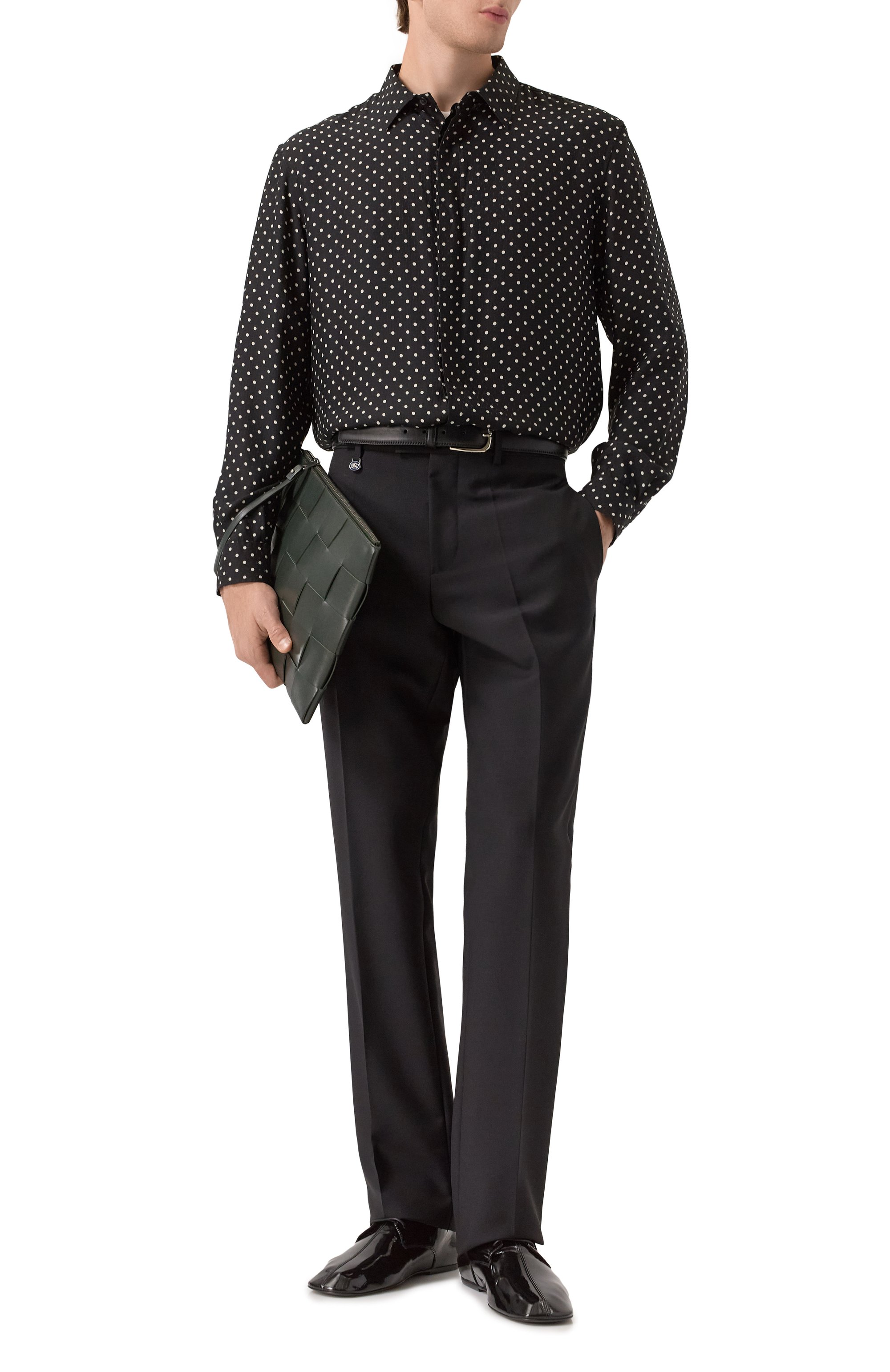 Шелковая рубашка SAINT LAURENT, арт. 774775/Y2E13, фото 2