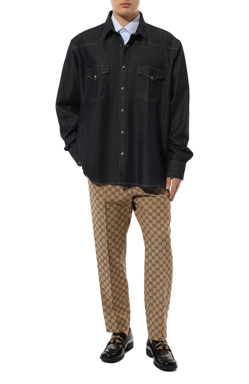 Хлопковые брюки GUCCI, арт. 569769/ZKU09, фото 2