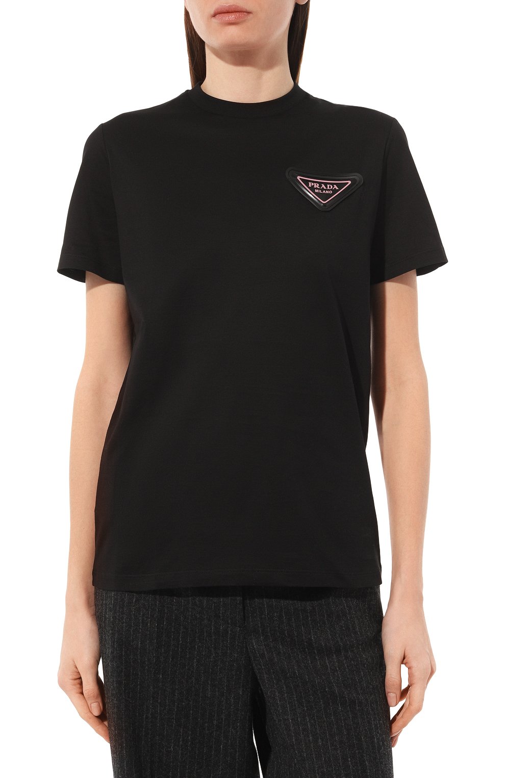 Хлопковая футболка PRADA, арт. 35838-1X58-F0002-161, фото 3