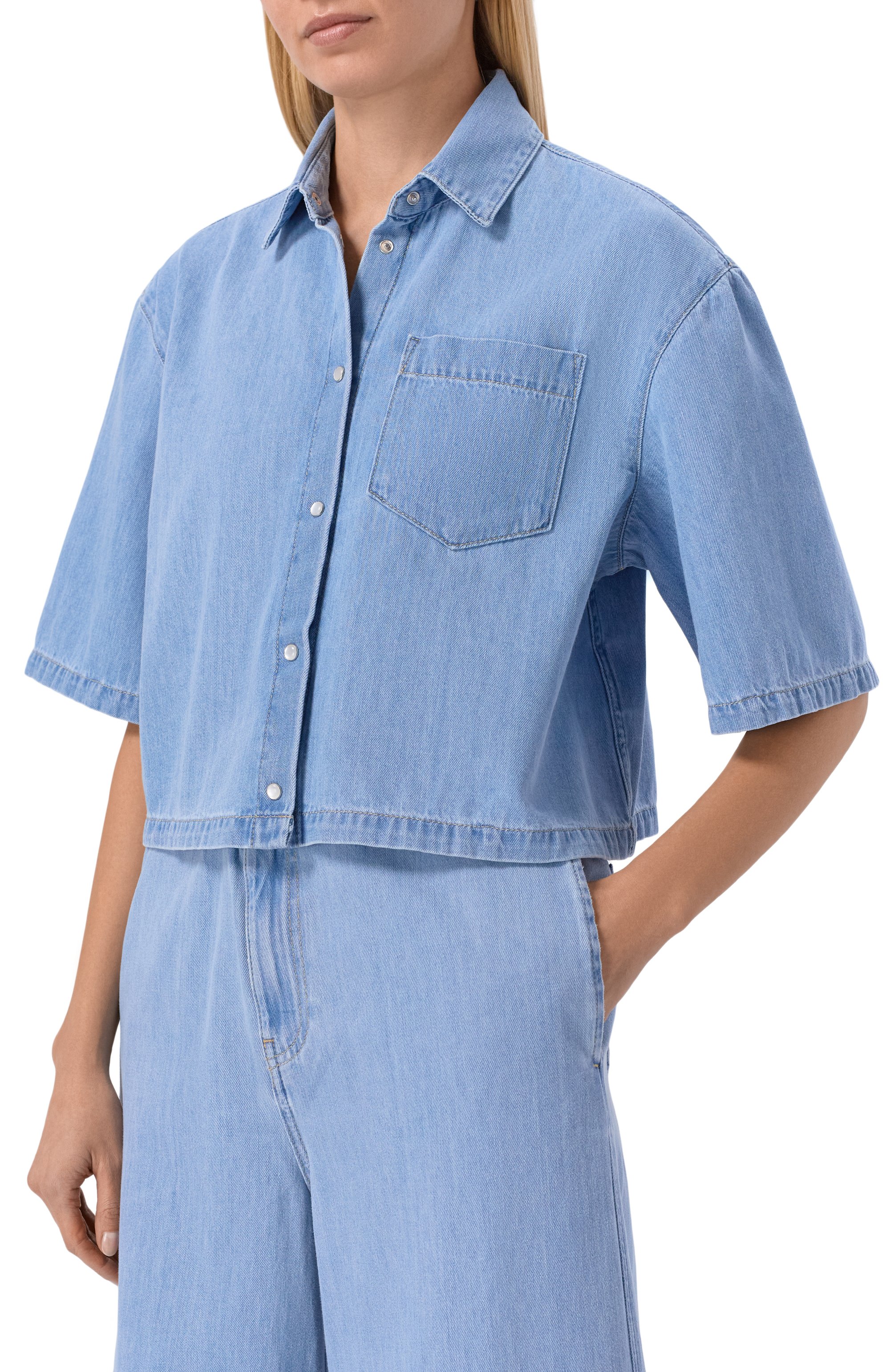 Джинсовая рубашка kodiak AG ADRIANO GOLDSCHMIED, арт. W0210-188/K0DIAK-B0XY SHIRT, фото 3