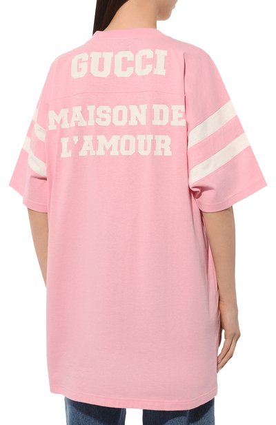 Хлопковая футболка GUCCI, арт. 660744 XJDKM, фото 4