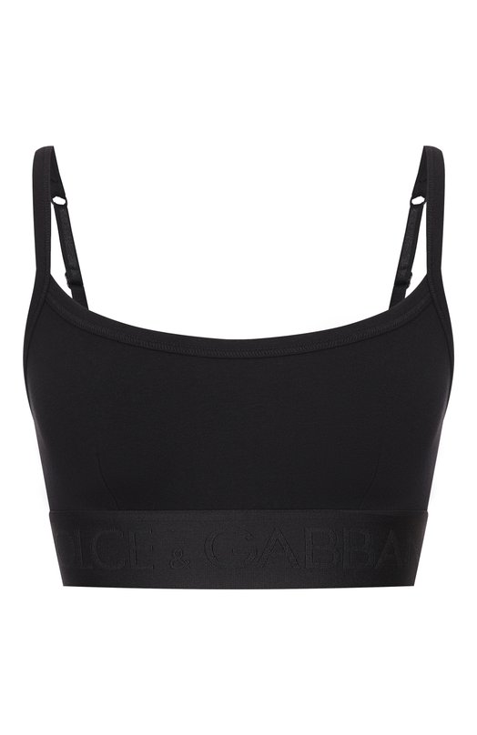 Хлопковый бюстгальтер Dolce & Gabbana 07D61T/0N027 Чёрный 07D61T/0N027