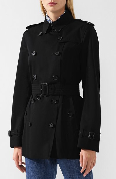 Тренч с поясом BURBERRY черного цвета по цене 189500 руб., арт. 3900548, фото 3 Тренч с поясом BURBERRY, арт. 3900548, фото 3