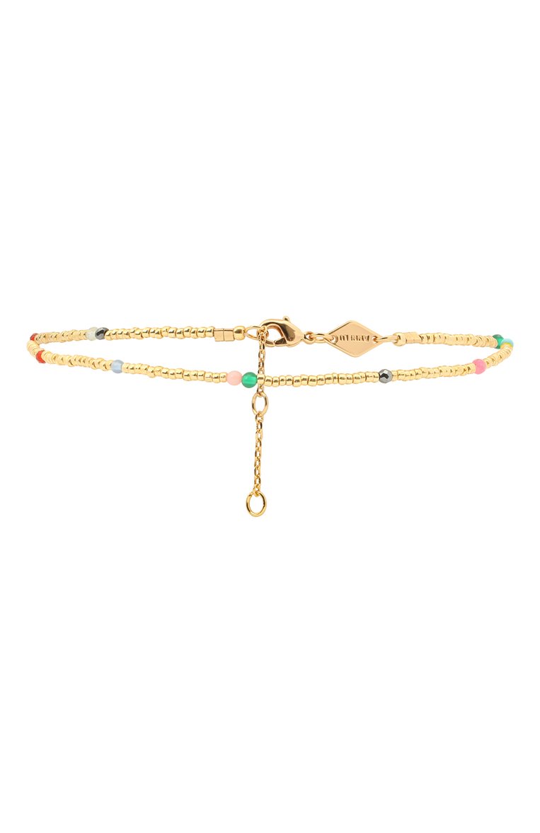 Женский браслет на ногу confetti anklet ANNI LU золотого цвета, арт. 191-50-42 | Фото 1 (Материал: Стекло, Металл; Нос: Не проставлено; Региональные ограничения белый список (Axapta Mercury): Не проставлено)