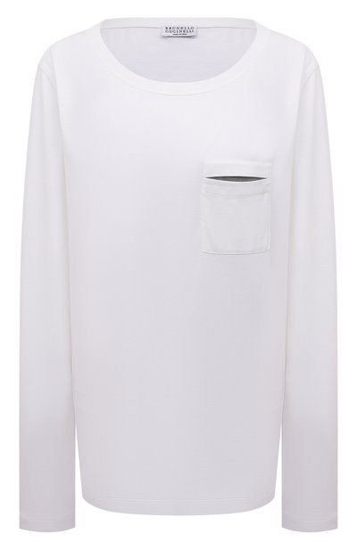 Женская хлопковый лонгслив BRUNELLO CUCINELLI, арт. M0A45BK700